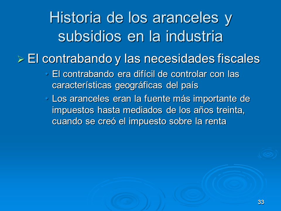 Historia de los aranceles y subsidios en la industria