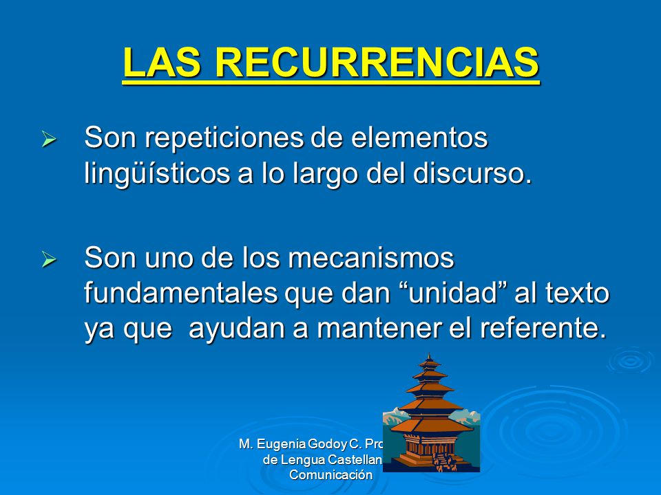 M. Eugenia Godoy C. Profesora de Lengua Castellana y Comunicación