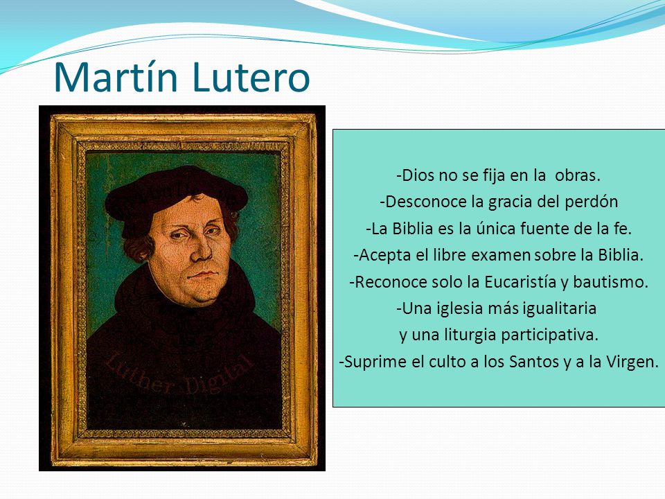 Martín Lutero Dios no se fija en la obras.