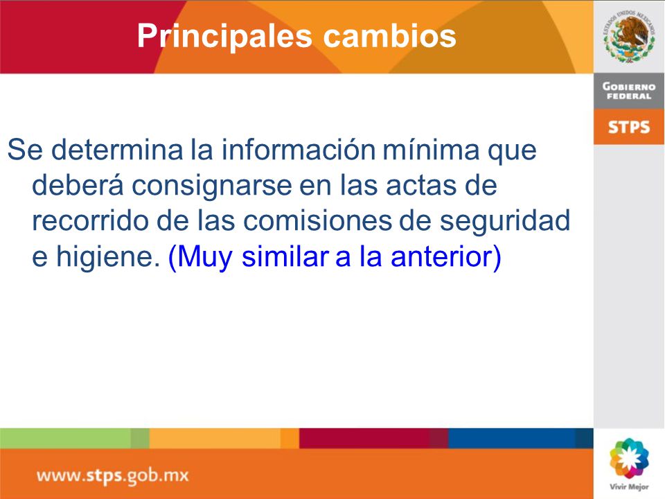 Principales cambios