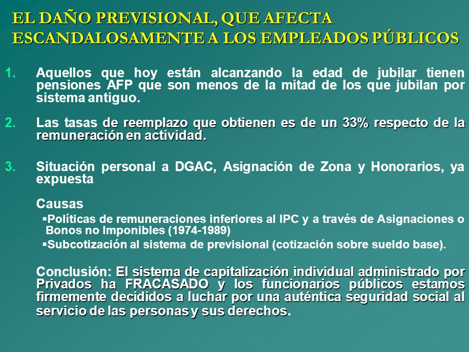 EL DAÑO PREVISIONAL, QUE AFECTA ESCANDALOSAMENTE A LOS EMPLEADOS PÚBLICOS