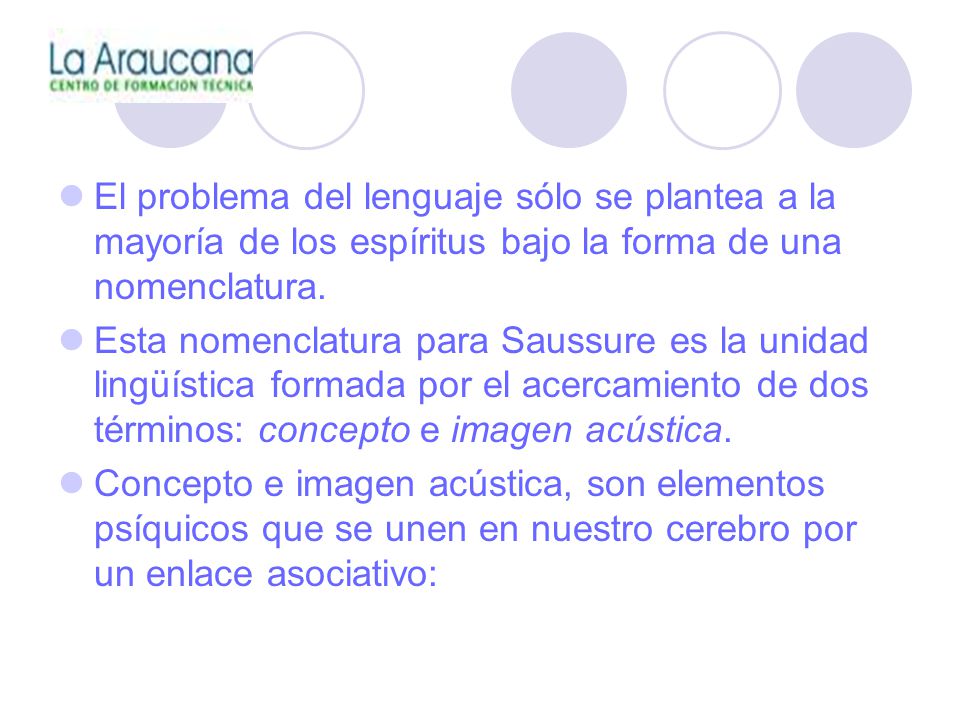 El problema del lenguaje sólo se plantea a la mayoría de los espíritus bajo la forma de una nomenclatura.