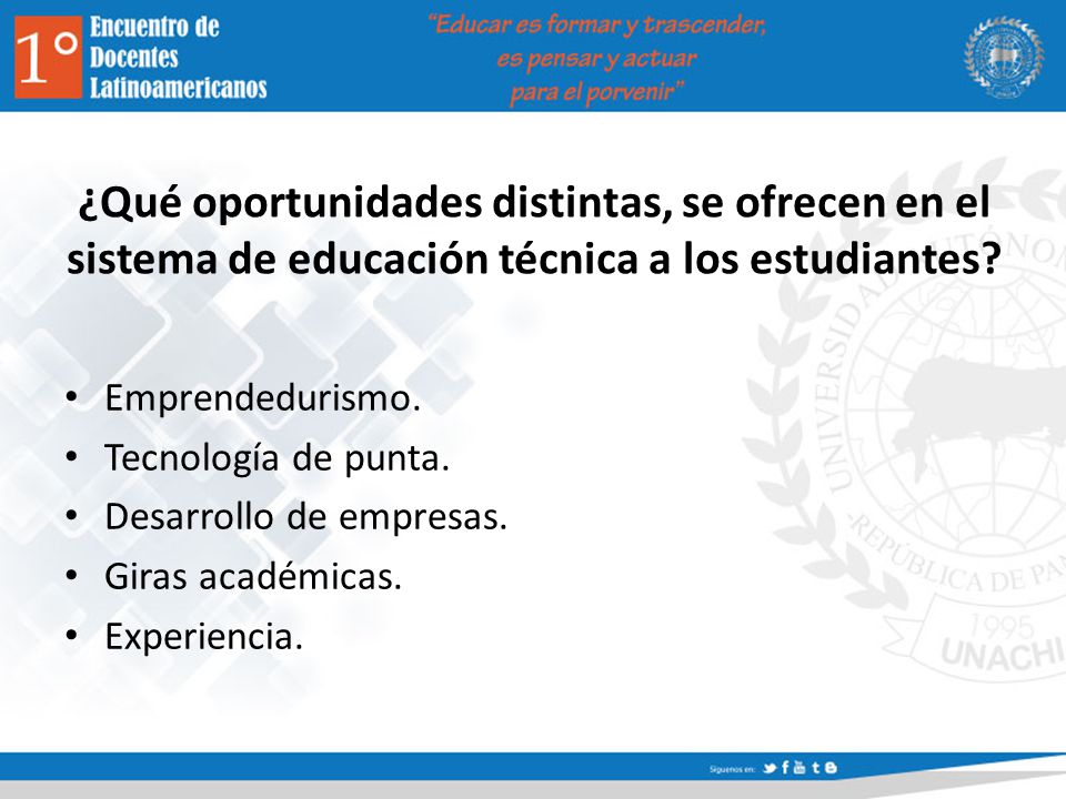 ¿Qué oportunidades distintas, se ofrecen en el sistema de educación técnica a los estudiantes