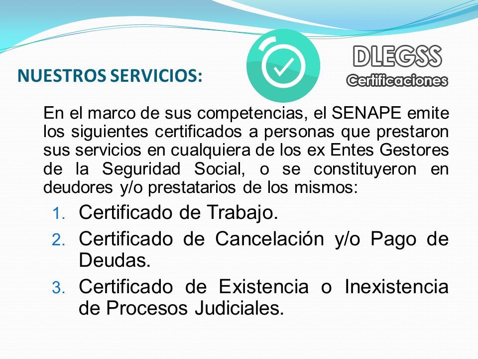 Certificado de Trabajo. Certificado de Cancelación y/o Pago de Deudas.