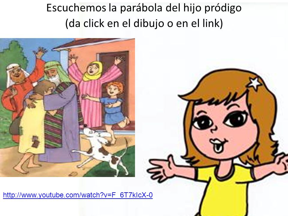 Escuchemos la parábola del hijo pródigo (da click en el dibujo o en el link)