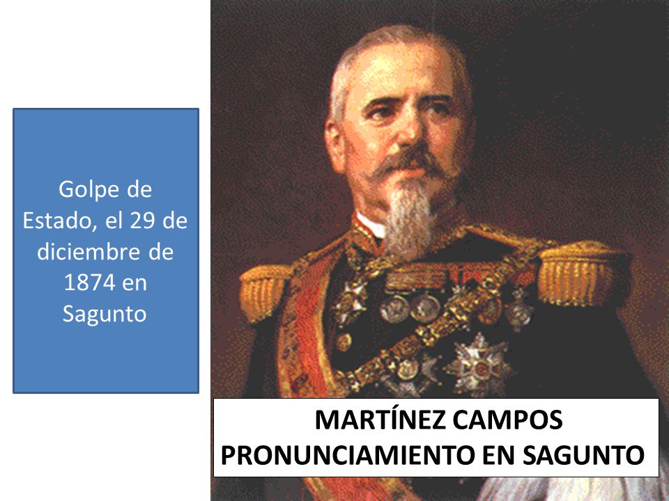Golpe de Estado, el 29 de diciembre de 1874 en Sagunto