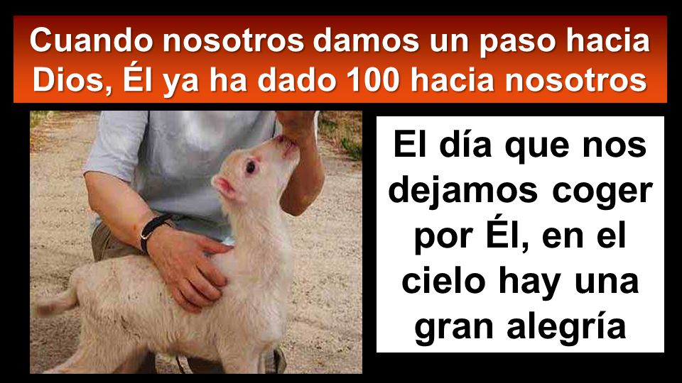 El día que nos dejamos coger por Él, en el cielo hay una gran alegría