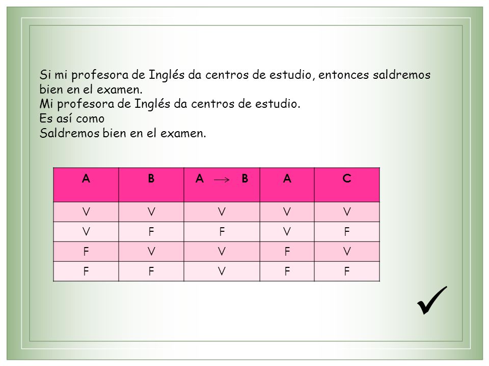 Si mi profesora de Inglés da centros de estudio, entonces saldremos bien en el examen.