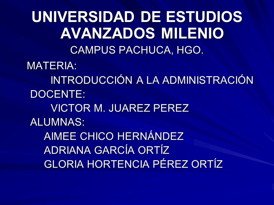 UNIVERSIDAD DE ESTUDIOS AVANZADOS MILENIO
