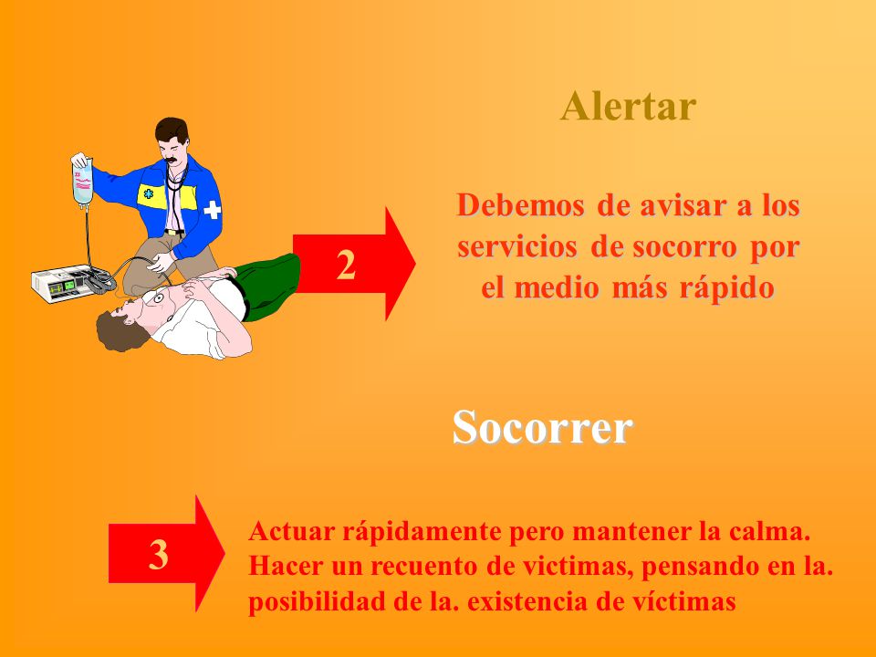 Debemos de avisar a los servicios de socorro por el medio más rápido