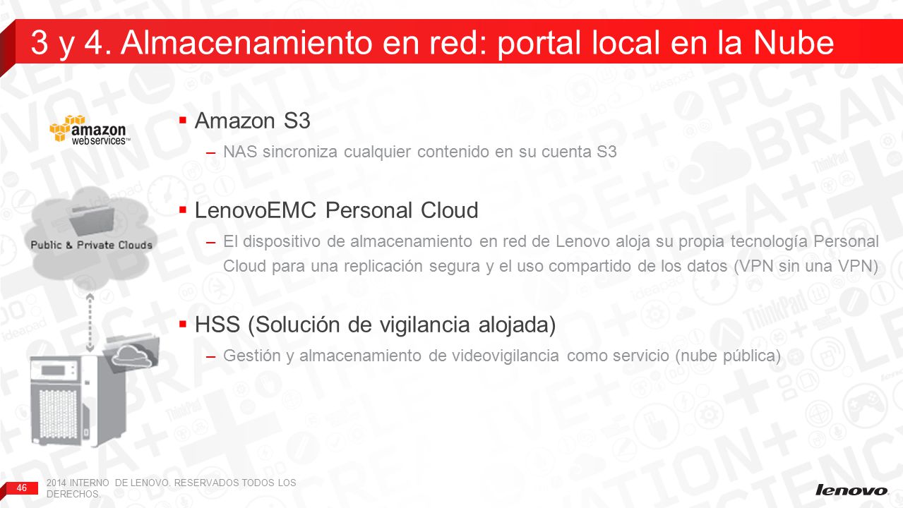 3 y 4. Almacenamiento en red: portal local en la Nube