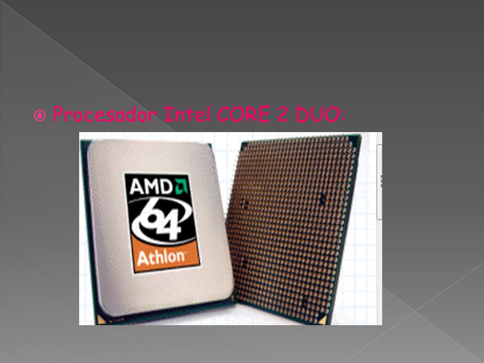 Procesador Intel CORE 2 DUO: