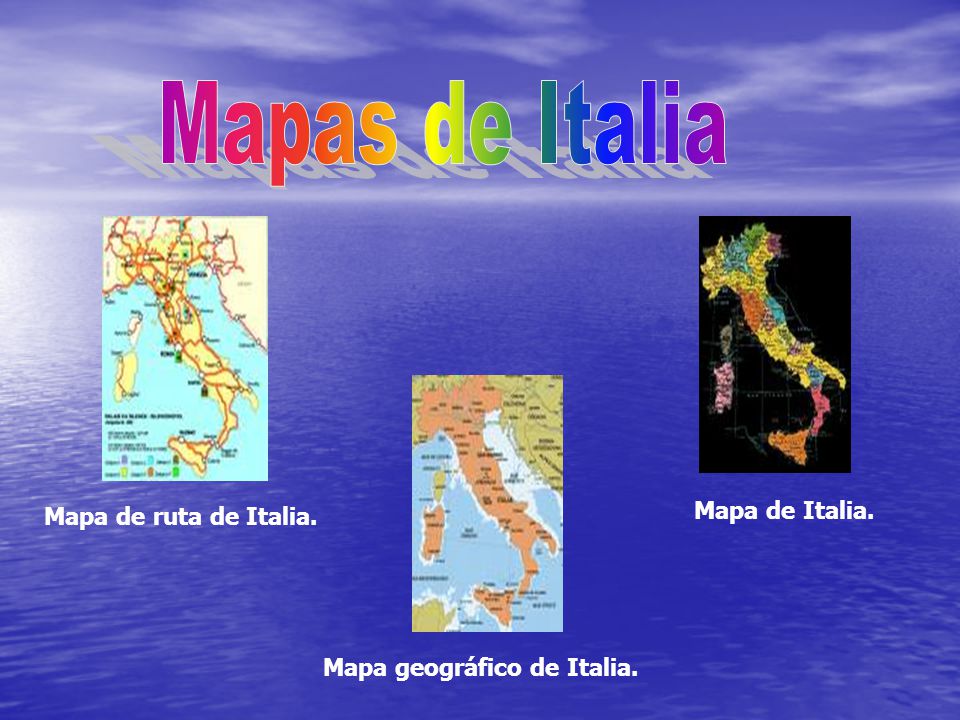 Mapas de Italia Mapa de Italia. Mapa de ruta de Italia.