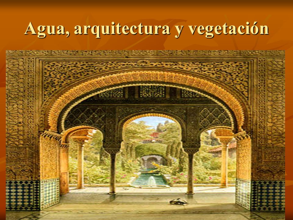 Agua, arquitectura y vegetación