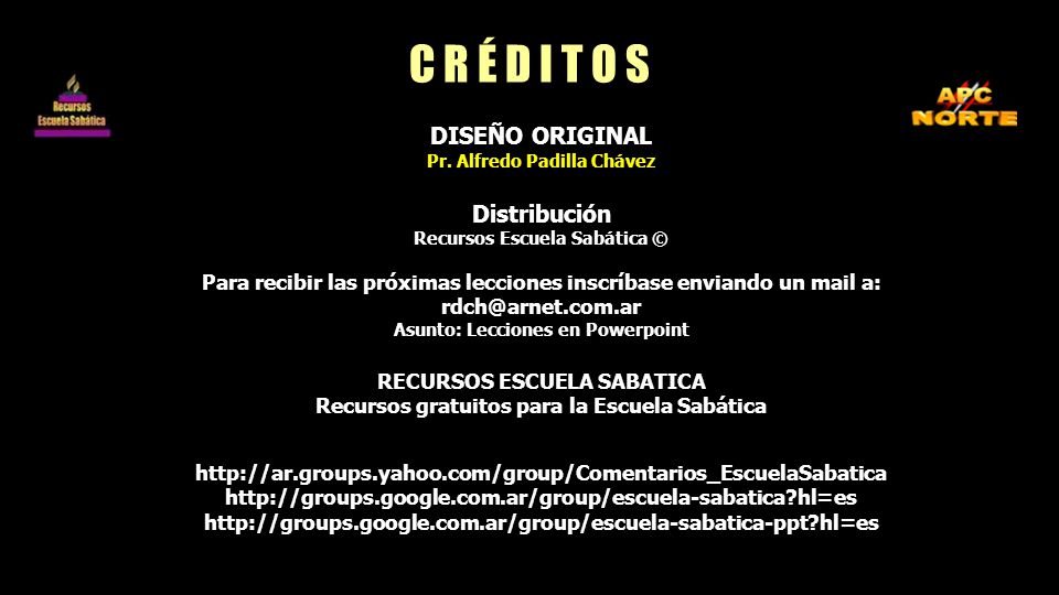 C R É D I T O S DISEÑO ORIGINAL Distribución