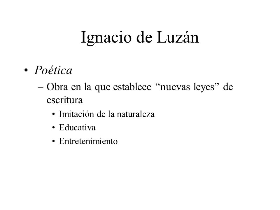 Ignacio de Luzán Poética