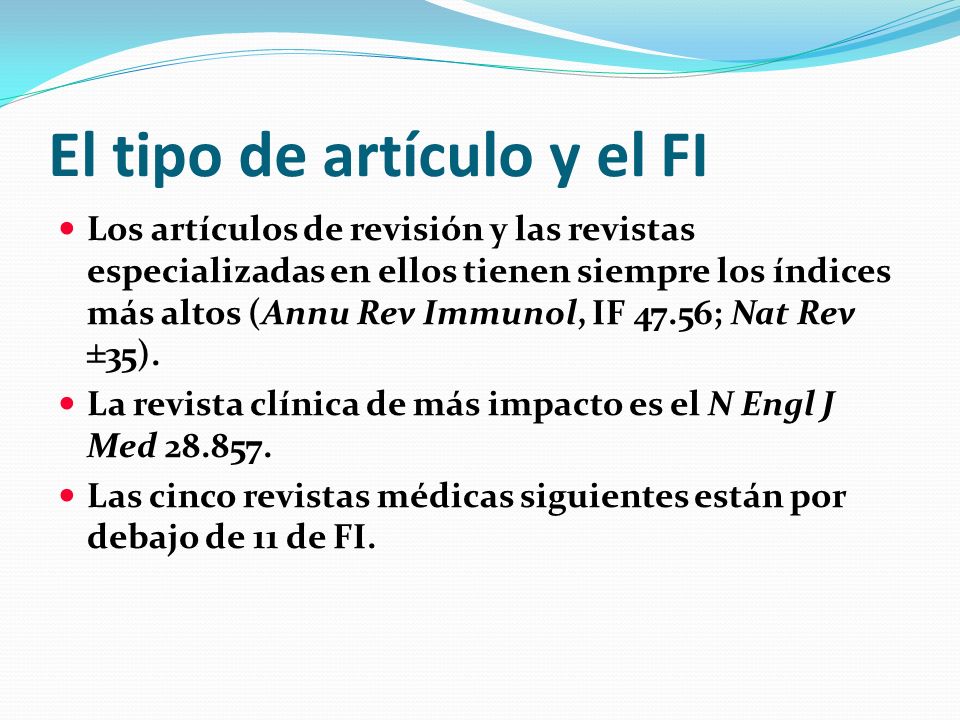 El tipo de artículo y el FI