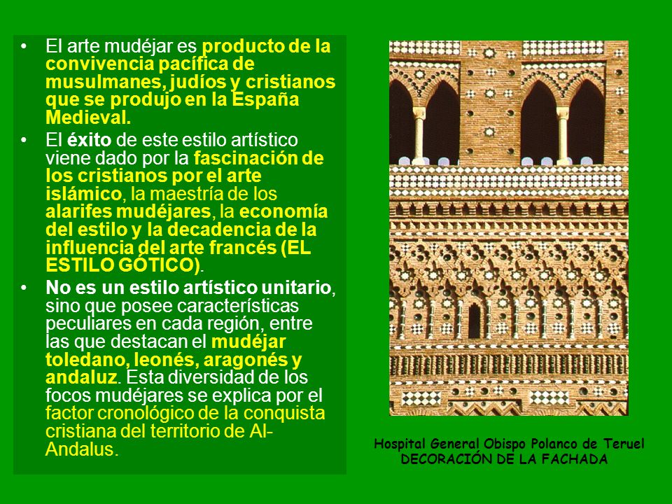 Hospital General Obispo Polanco de Teruel DECORACIÓN DE LA FACHADA