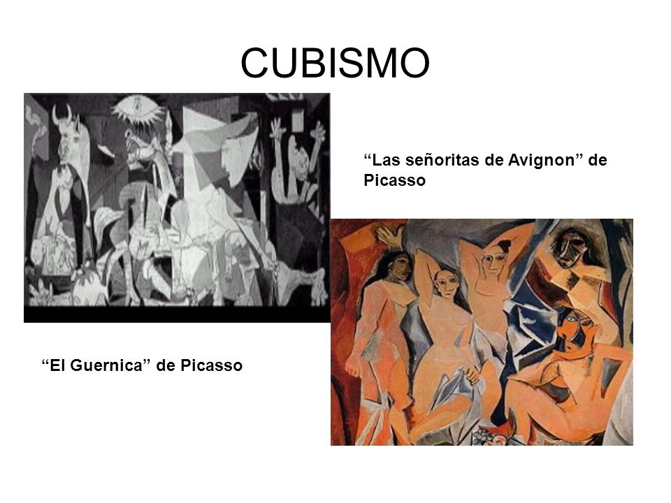 CUBISMO Las señoritas de Avignon de Picasso El Guernica de Picasso
