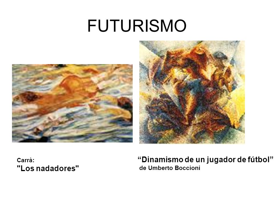 FUTURISMO Dinamismo de un jugador de fútbol Carrà: Los nadadores
