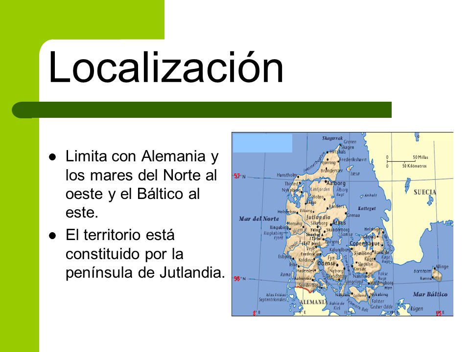 Localización Limita con Alemania y los mares del Norte al oeste y el Báltico al este.