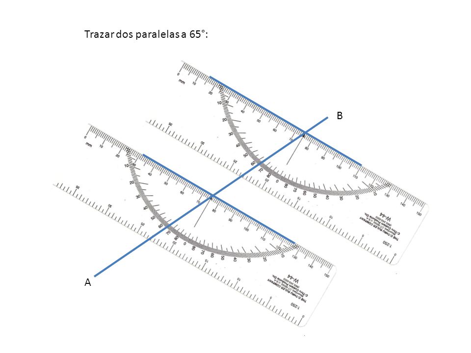 Trazar dos paralelas a 65°: