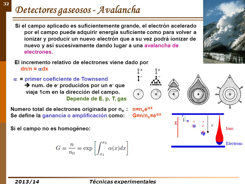 Detectores gaseosos - Avalancha