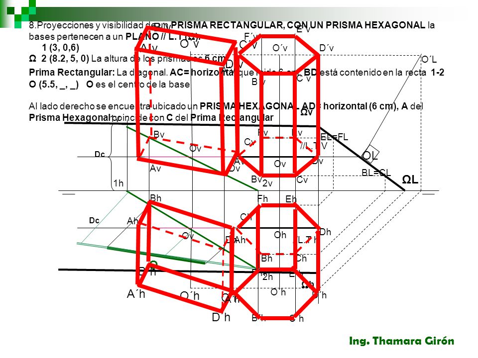 B´v O´v C´v A´v D´v OL ΩL O B´h A´h O´h C´h D´h Ing. Thamara Girón E´v