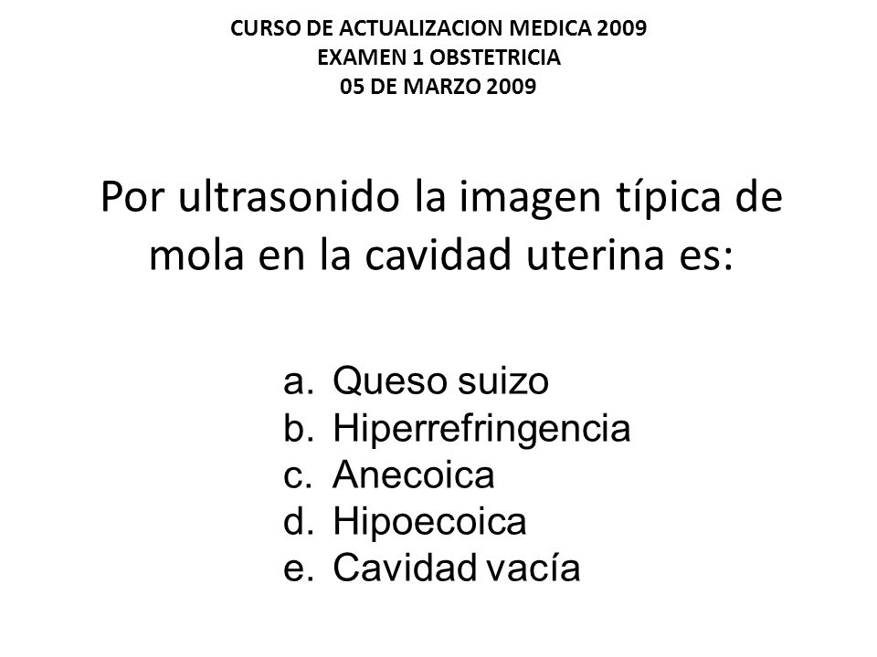 Por ultrasonido la imagen típica de mola en la cavidad uterina es: