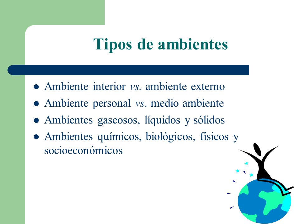 Tipos de ambientes Ambiente interior vs. ambiente externo