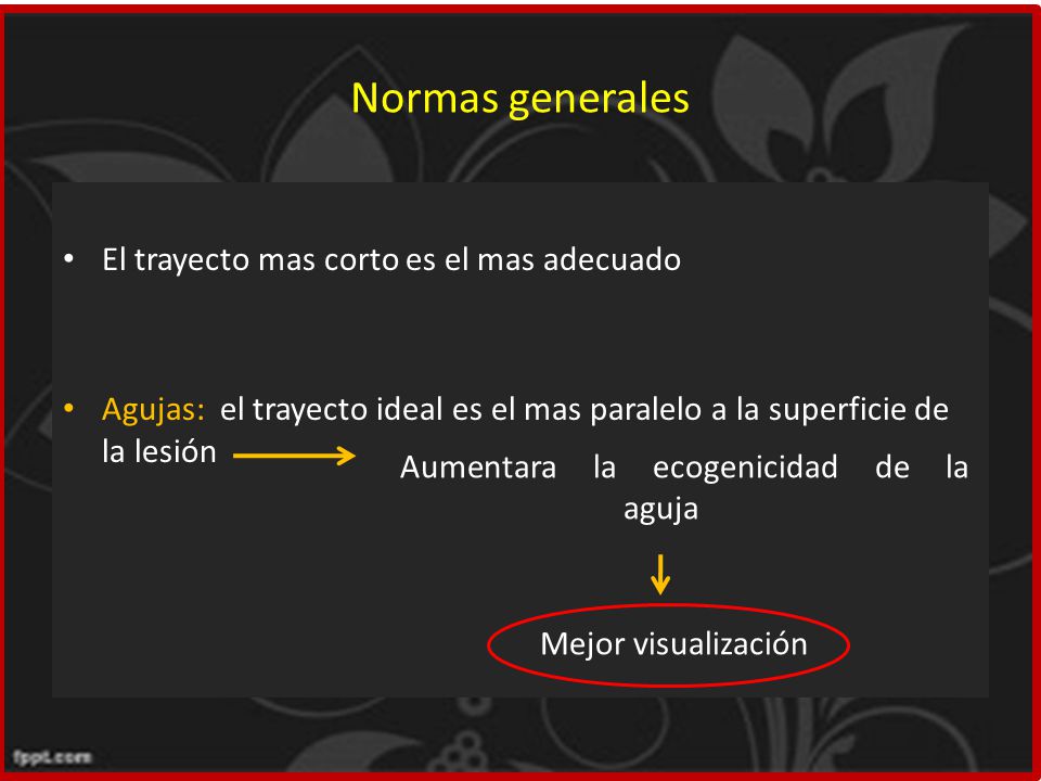 Normas generales El trayecto mas corto es el mas adecuado