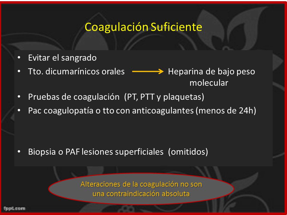 Coagulación Suficiente