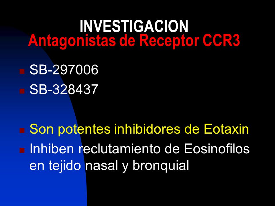 INVESTIGACION Antagonistas de Receptor CCR3