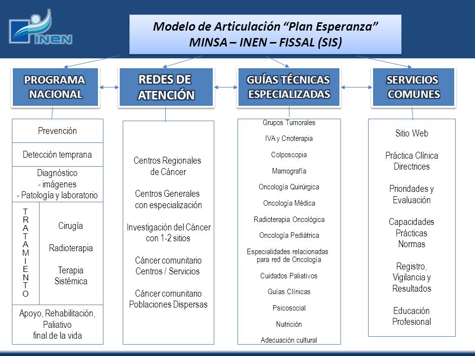Modelo de Articulación Plan Esperanza MINSA – INEN – FISSAL (SIS)