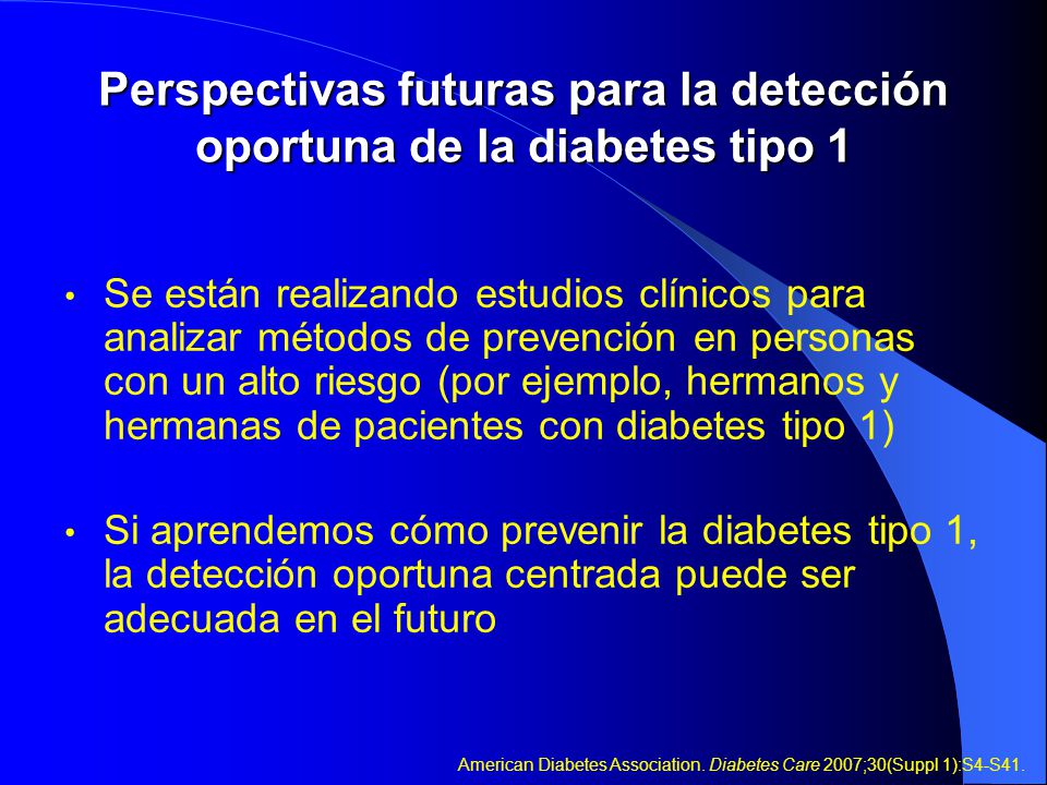 Perspectivas futuras para la detección oportuna de la diabetes tipo 1