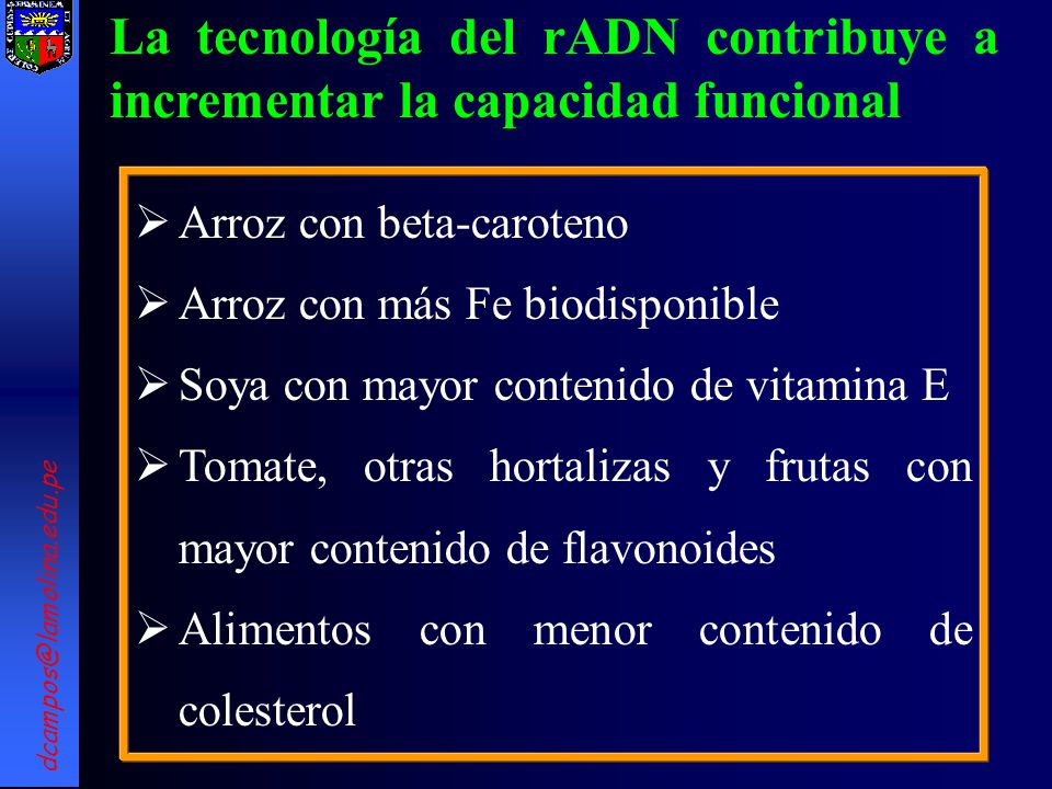 La tecnología del rADN contribuye a incrementar la capacidad funcional
