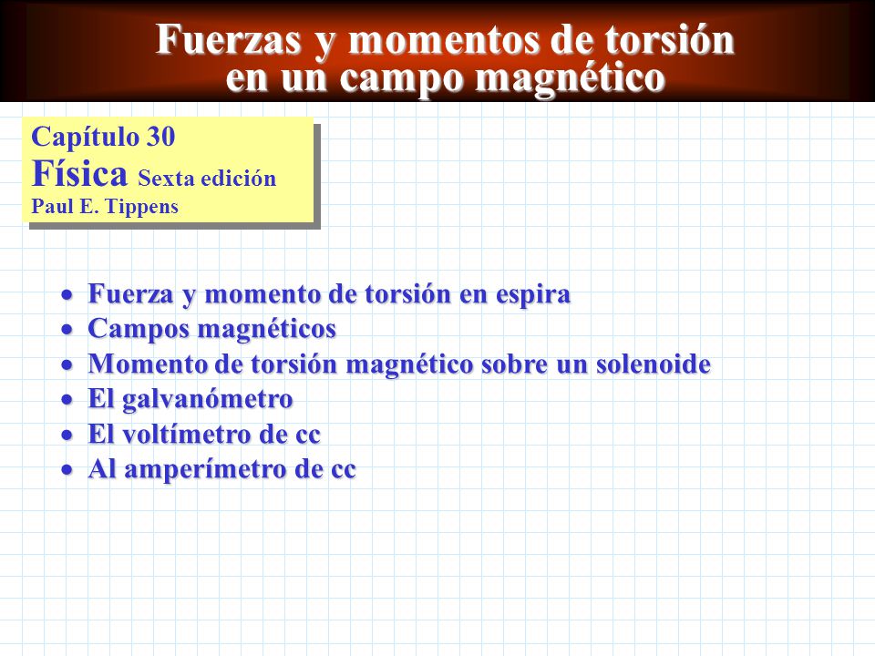 Fuerzas y momentos de torsión en un campo magnético