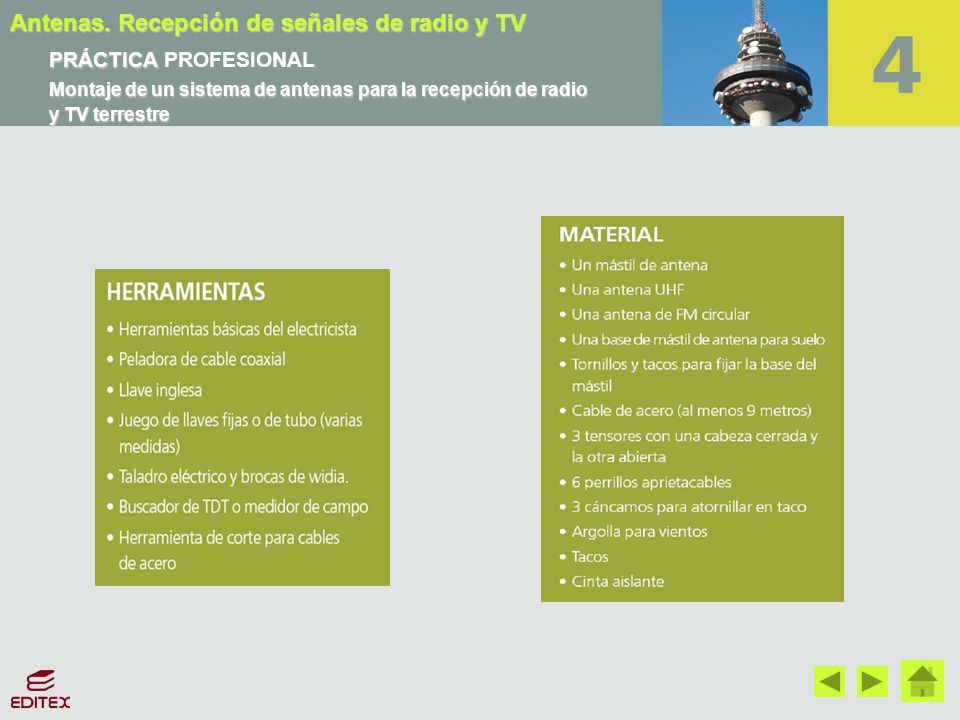 Montaje de un sistema de antenas para la recepción de radio