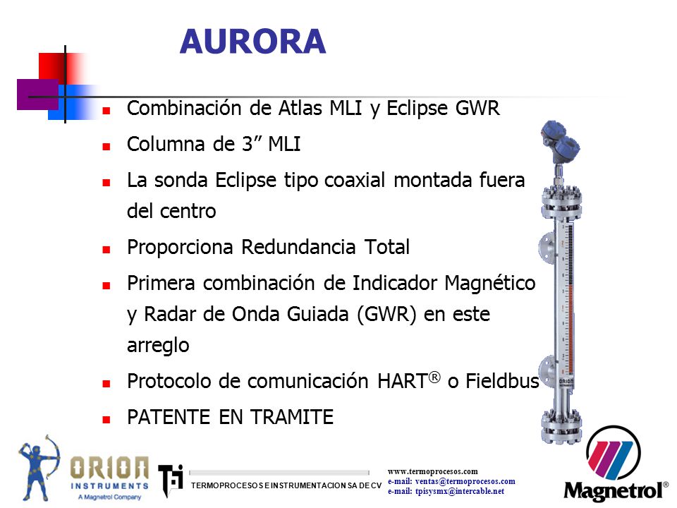 AURORA Combinación de Atlas MLI y Eclipse GWR Columna de 3 MLI