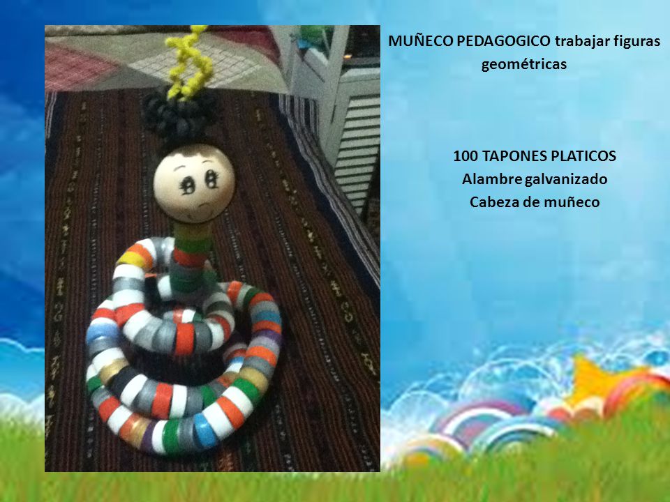 MUÑECO PEDAGOGICO trabajar figuras geométricas