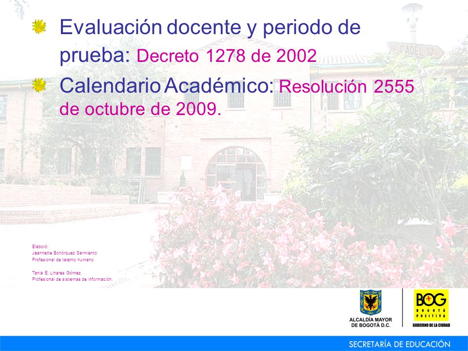 Evaluación docente y periodo de prueba: Decreto 1278 de 2002