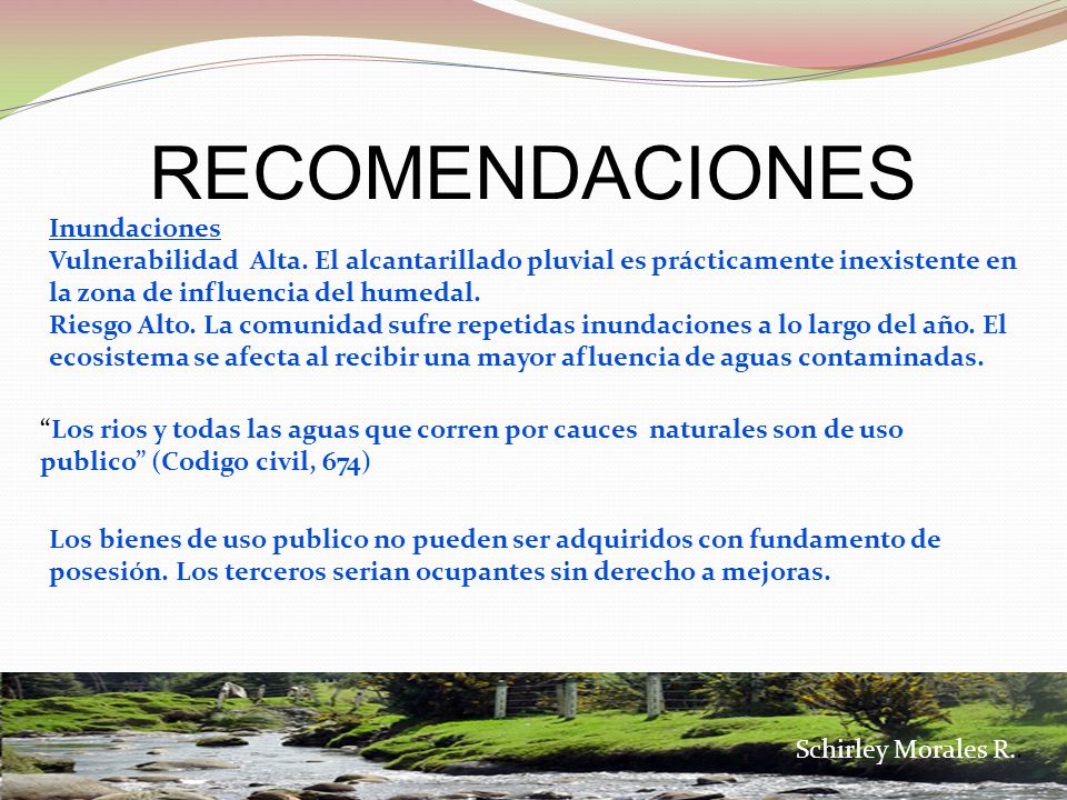 RECOMENDACIONES Inundaciones