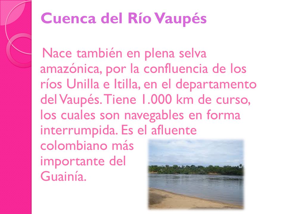 Cuenca del Río Vaupés.