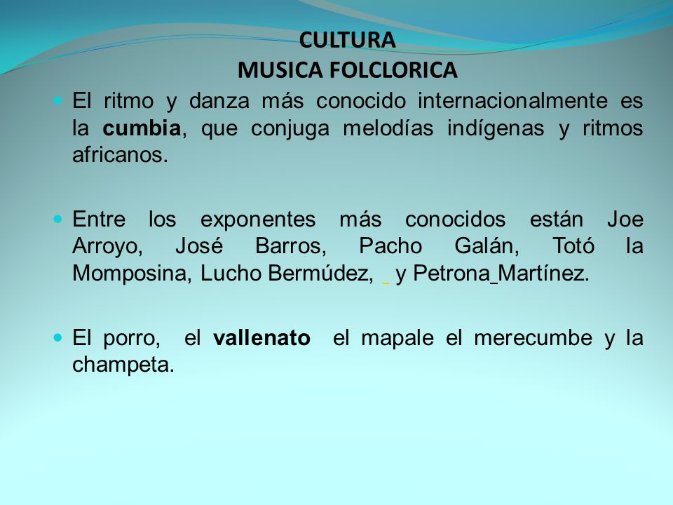 CULTURA MUSICA FOLCLORICA