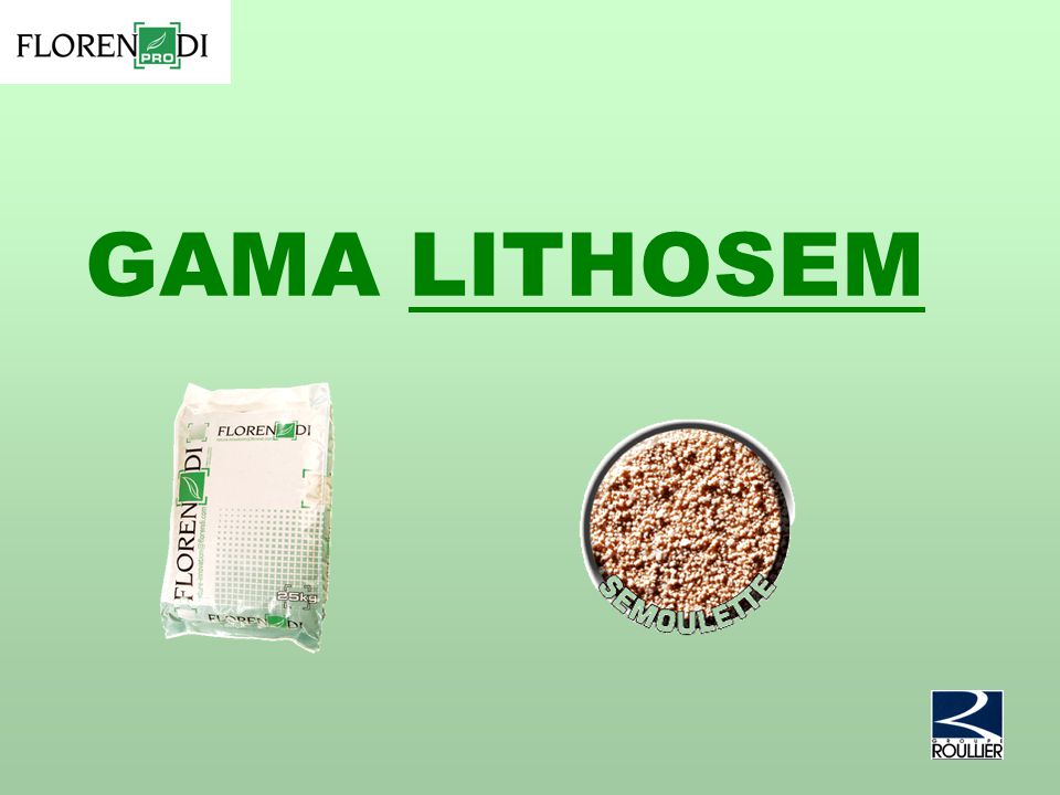 GAMA LITHOSEM A la izquierda, podemos ver la granulometría que presenta este abono, por ello es el indicado para greens.