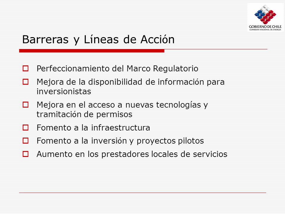 Barreras y Líneas de Acción
