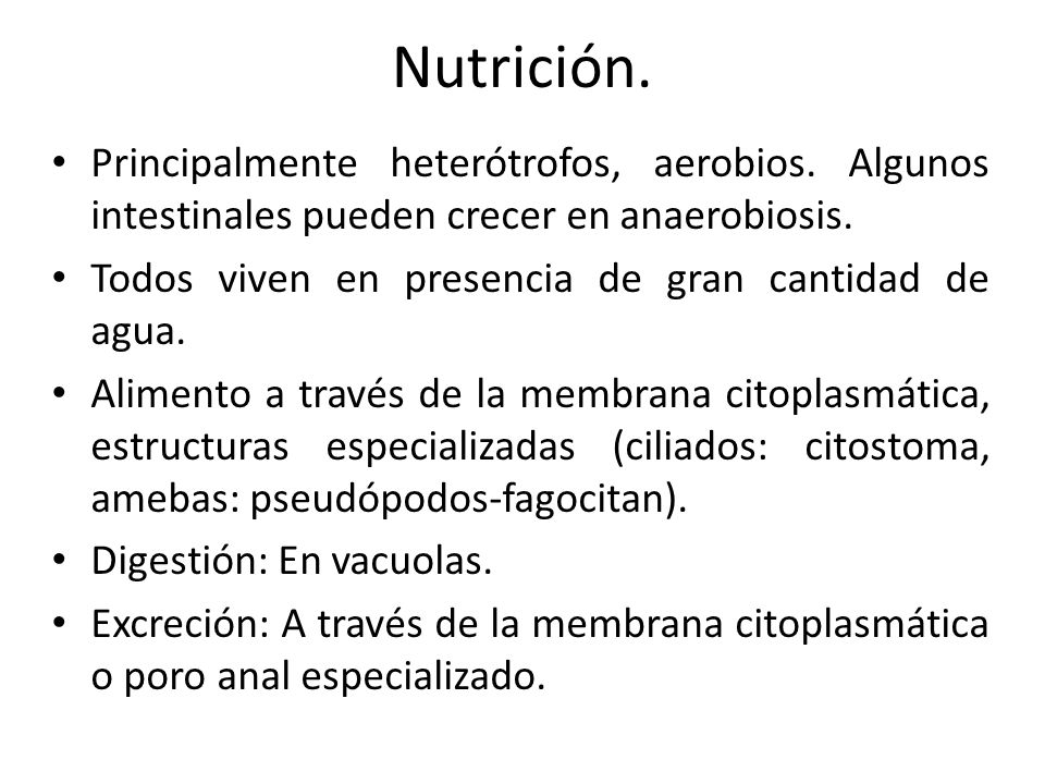 Nutrición. Principalmente heterótrofos, aerobios. Algunos intestinales pueden crecer en anaerobiosis.