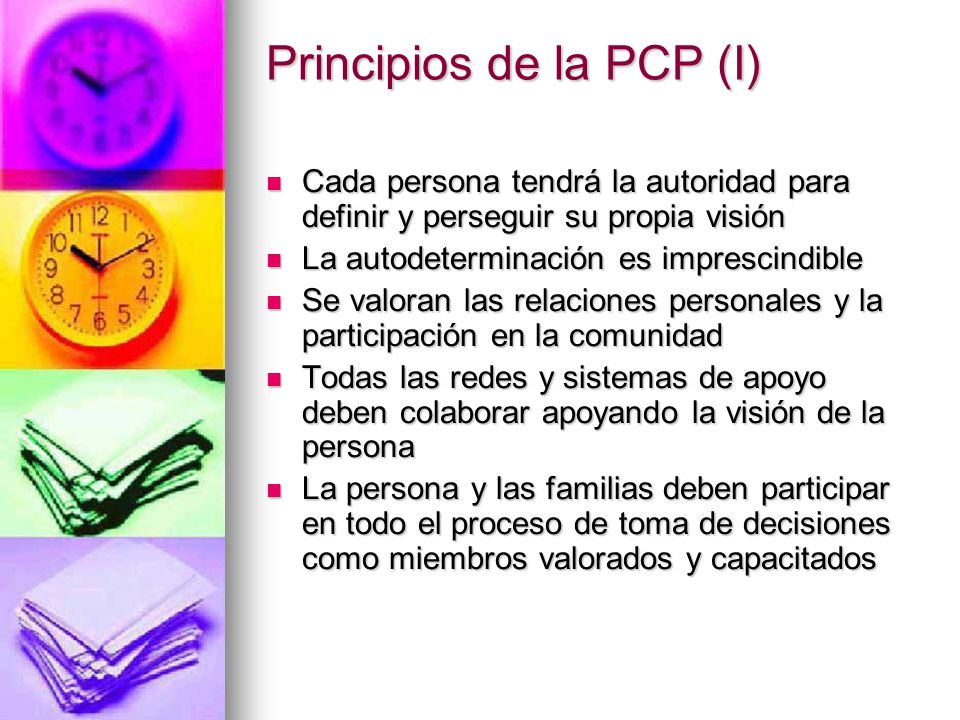 Principios de la PCP (I)