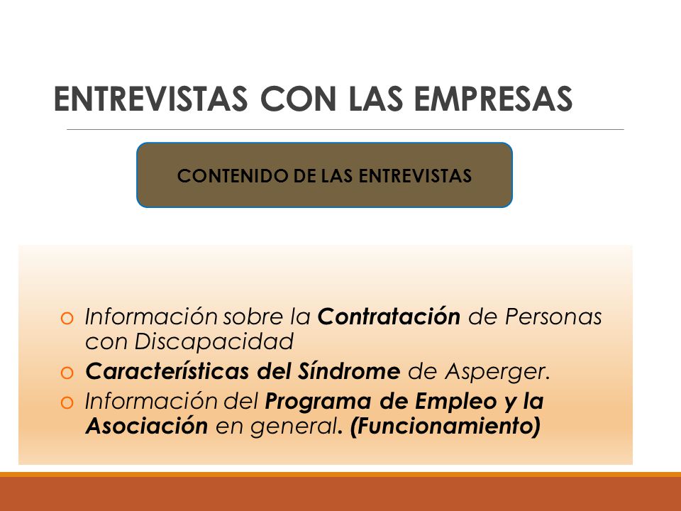 ENTREVISTAS CON LAS EMPRESAS