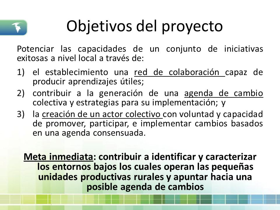Objetivos del proyecto